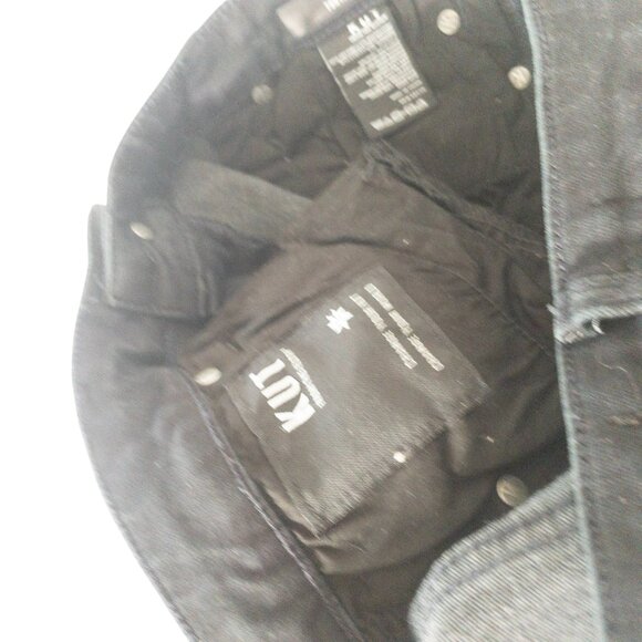 Kut From The Kloth Mia Skinny Black Denim Stars SZ 8 31" L Indie Goth Punk - Picture 6 of 14